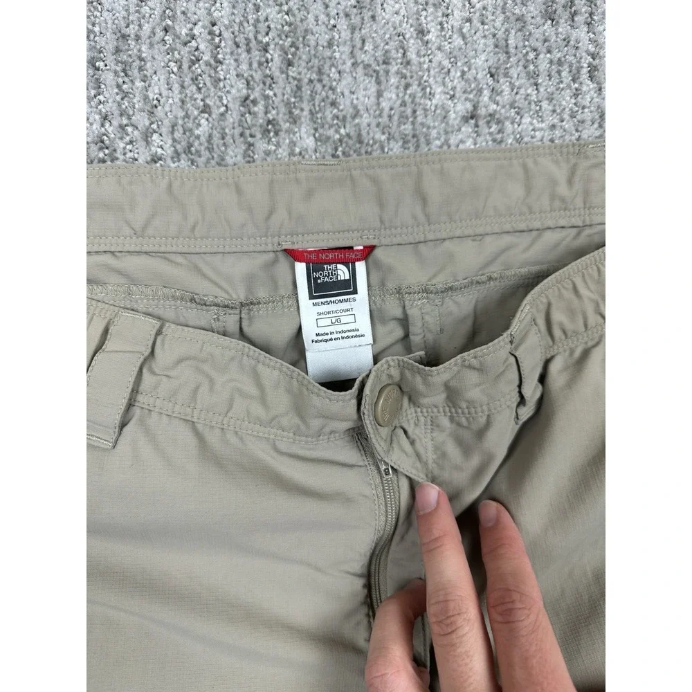 The North Face Mens Large Tan Nylon Ripstop Cargo Pants Hiking Outdoor Straight